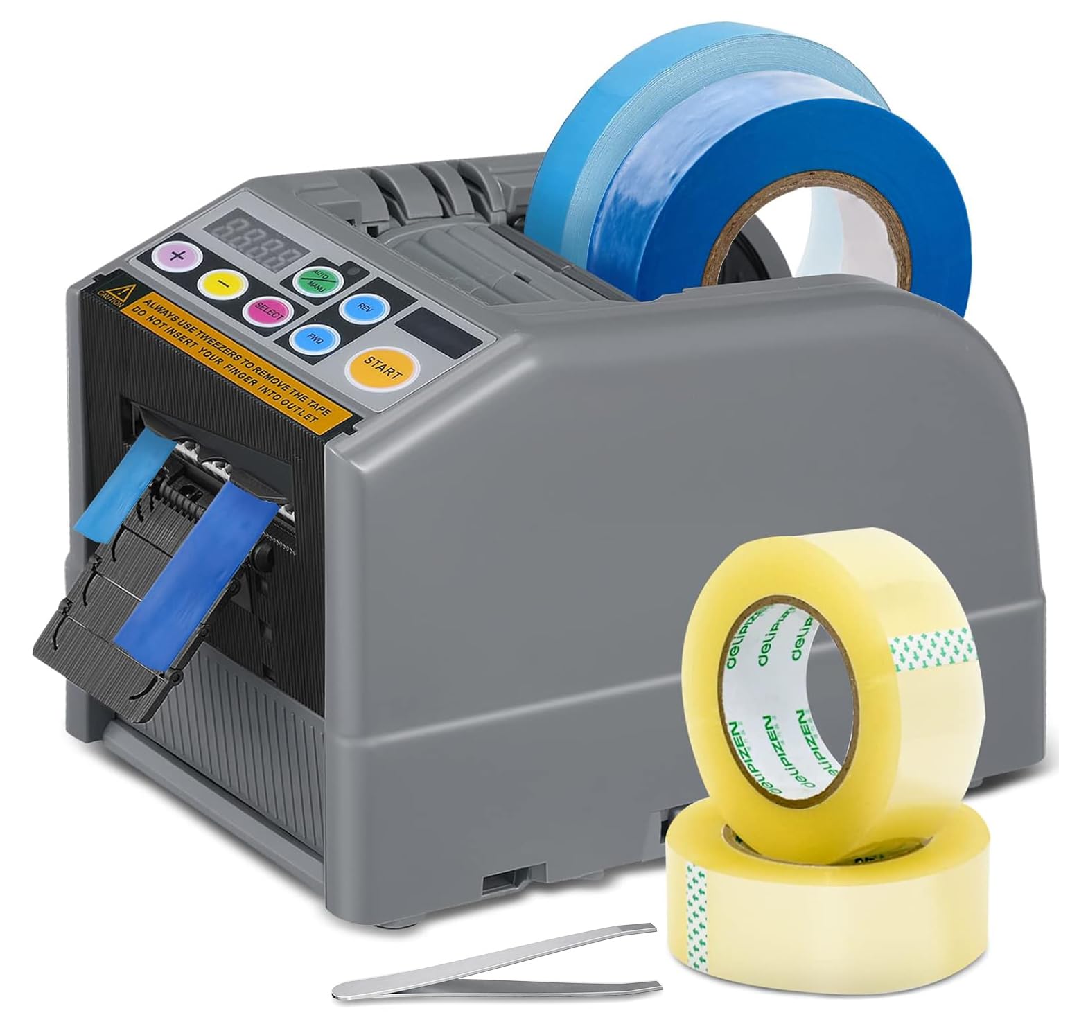 Dispensador de Cinta Automático, Cortador Pegamento Electrónico, Máquina Embalaje Multifuncional, Longitud 999 mm, Corte 6-60 mm