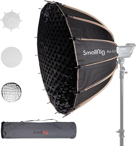 SMALLRIG Parabolic Softbox de liberación rápida, caja suave parabólica, compatible con SmallRig RC 120DRC 120BRC 220DRC220B y otras luces de montaje