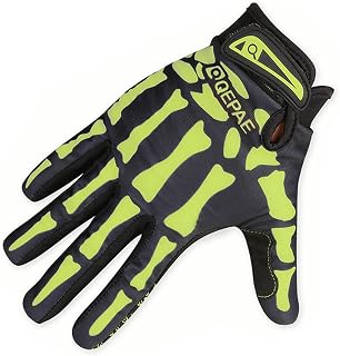 Skeleton Gloves Adjustable Lightweight Racing Skull Sports Work Bone Gloves Anti-Slip Breathable for Men & Women Motorcycle, Cycling, Biking, Workout