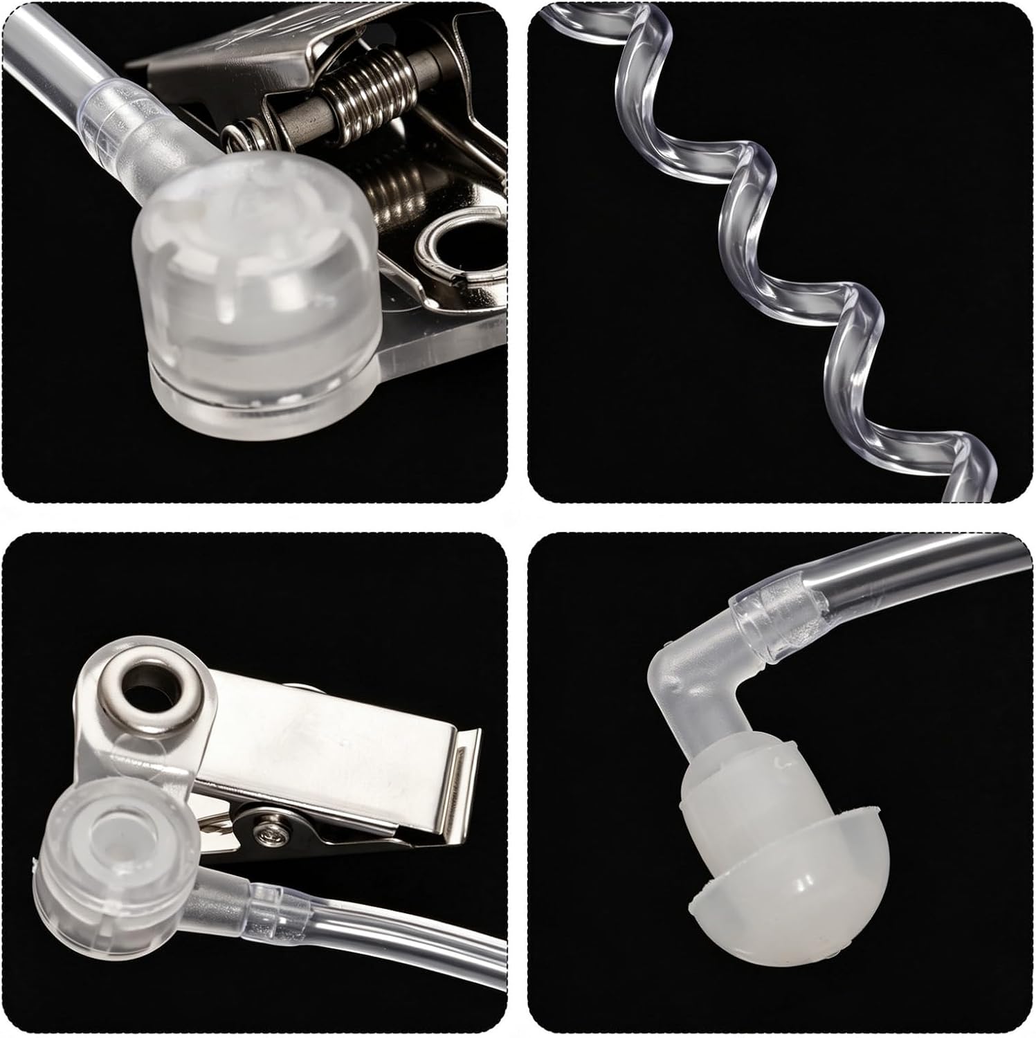4 Pcs Fake Security Earpiece Props for Adult Halloween