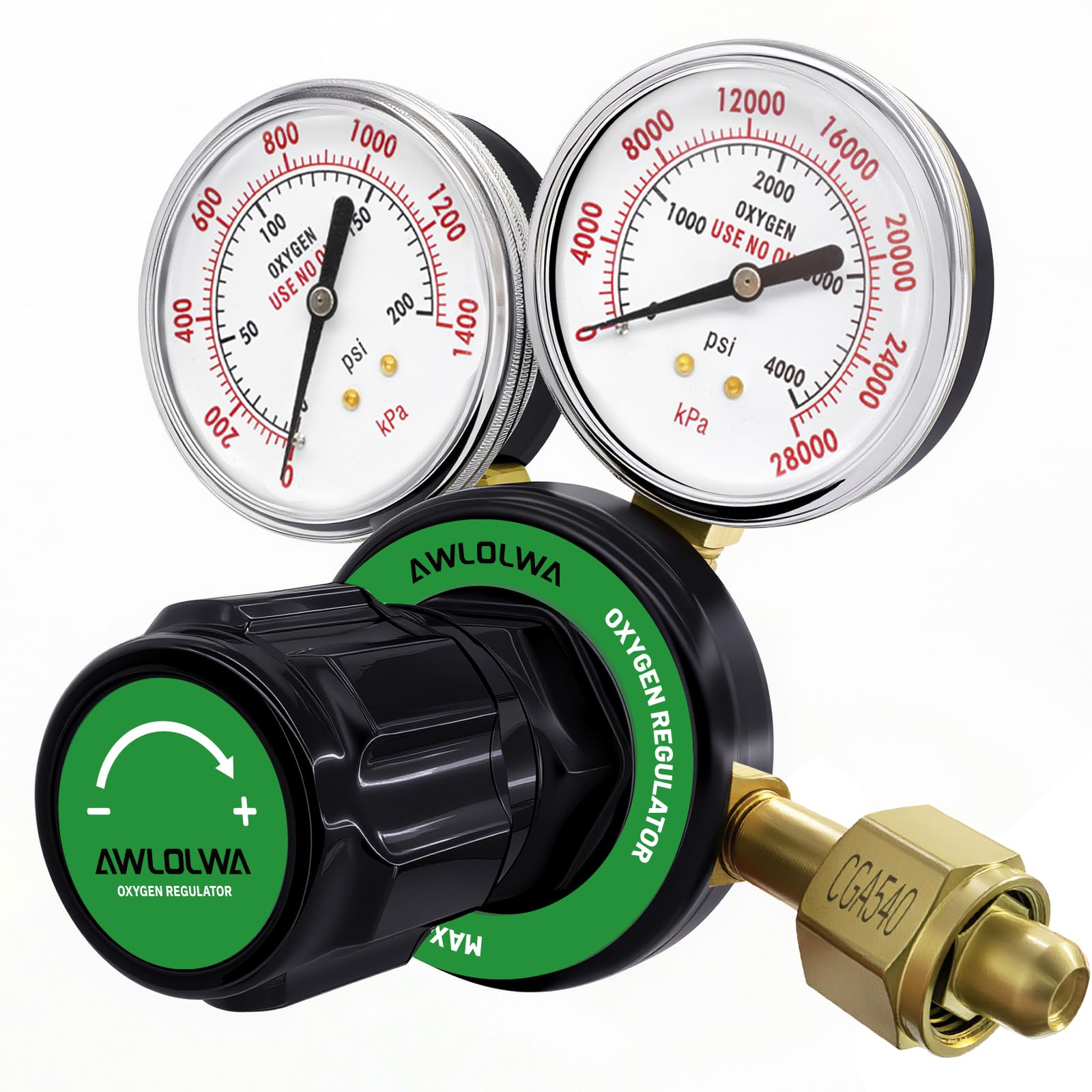 AWLOLWA Oxygen Regulators - Compatible with Medium Duty Welding Gas Torch - CGA540