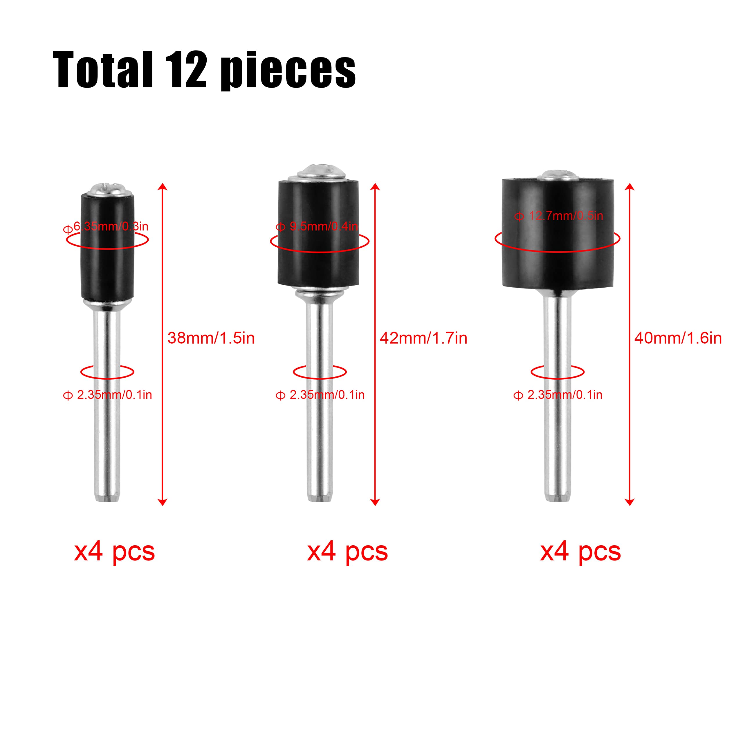 Set 132 Pezzi Levigatura Per Dremel - Cilindri Abrasivi E Mandrini, Granulometrie 80-180