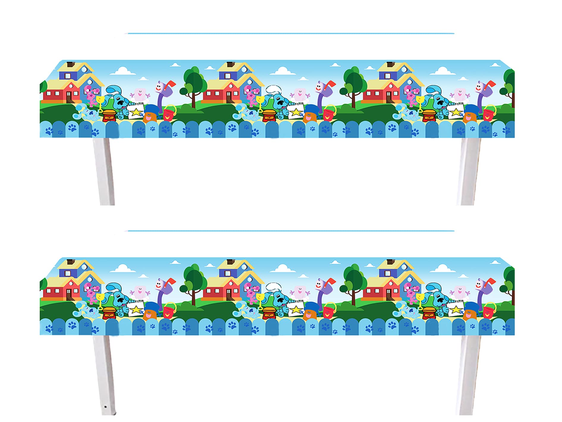 Blues Clues Birthday Party Supplies. Blues Clues Birthday Party Decorations，Blues Clues Theme Tablecovers for Baby Boys Girls Party(2pcs)