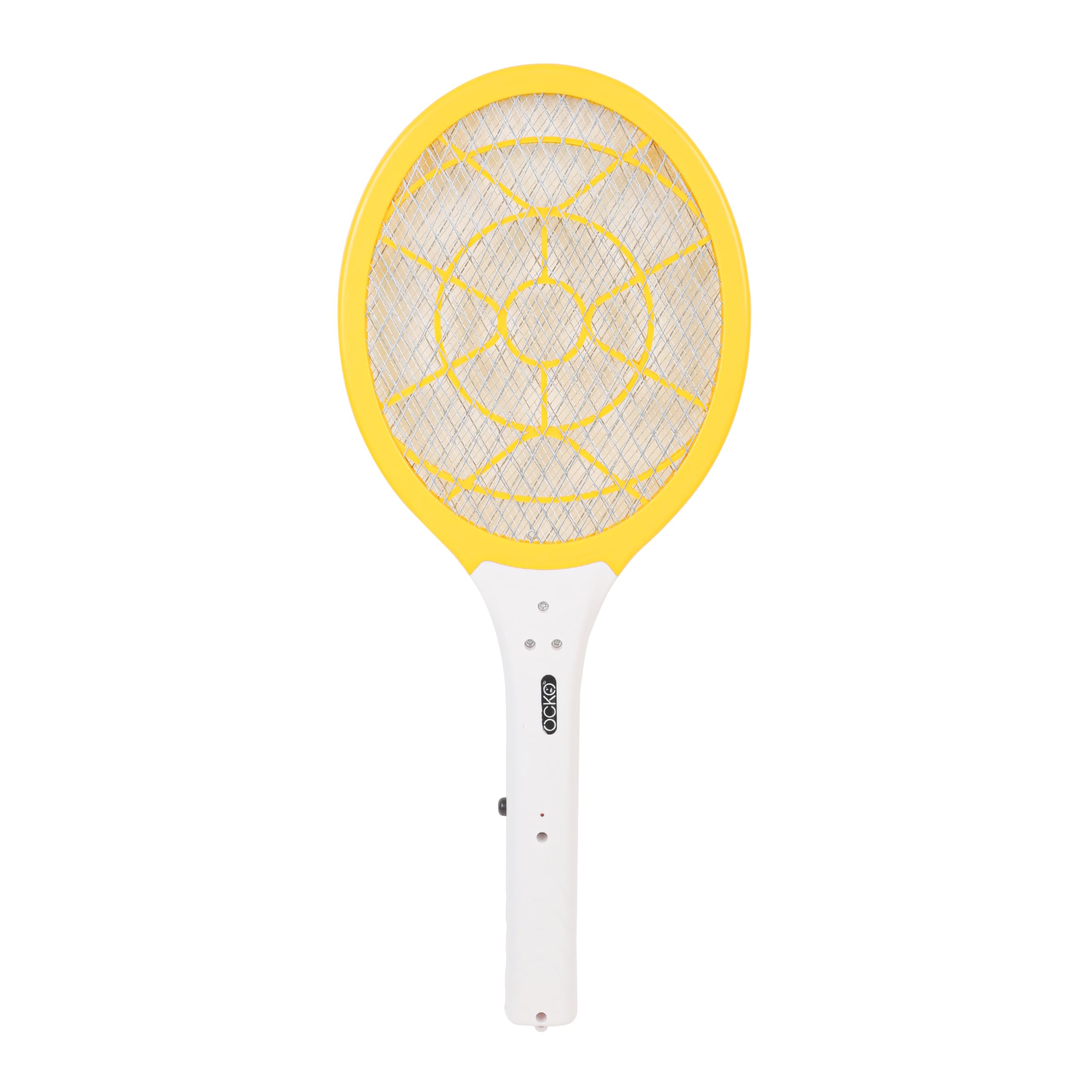 Ocko Night Hawk Made in India Anti Mosquito Racquet Rechargeable Insect Killer Bat | LED Light | 400 mAh Rechargeable Battery, 2 Pin Charging Plug, Charging LED Indicator, ABS Body(Pack of 1, Yellow) (B0D31M573S) Amazon Price History, Amazon Price Tracker