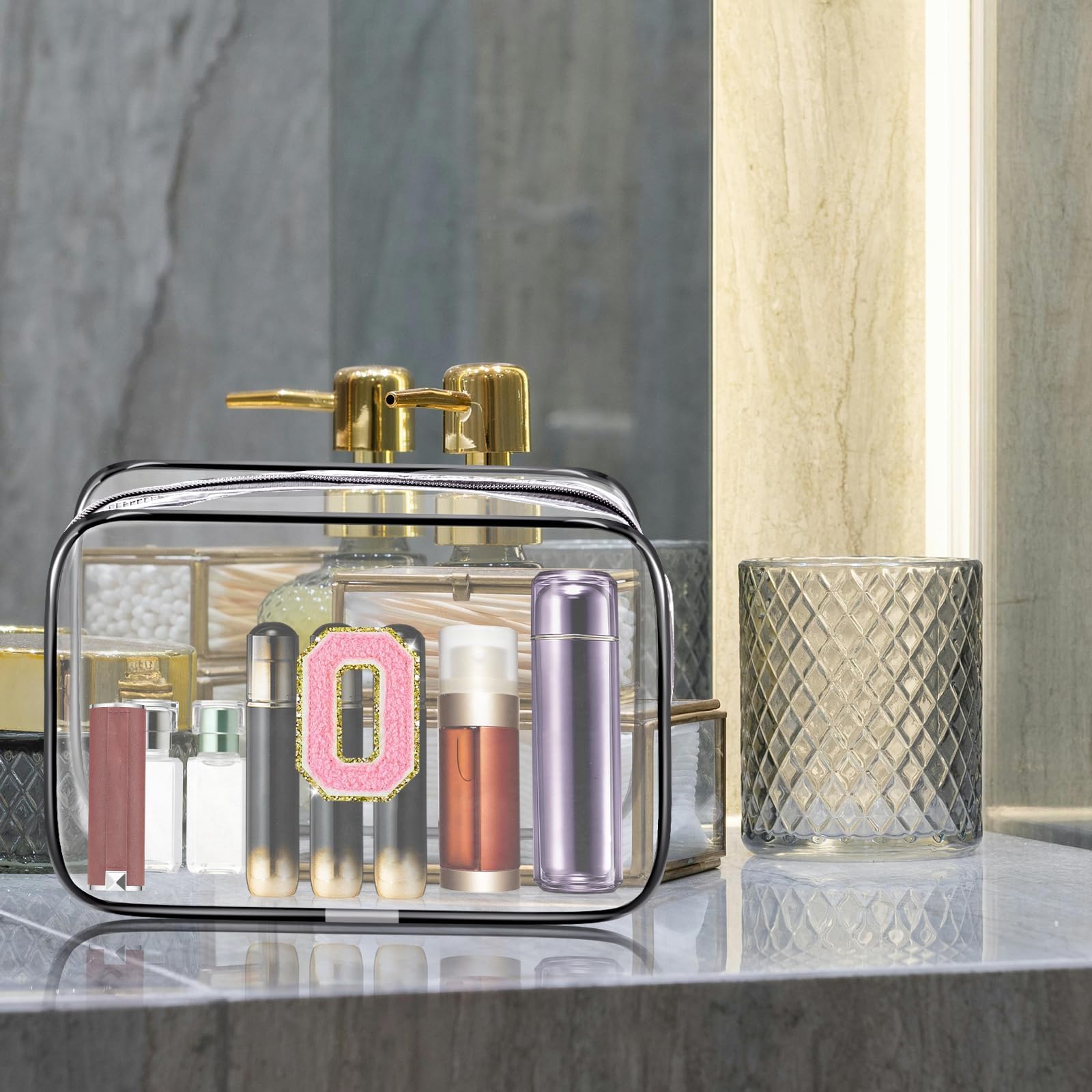Neceser transparente, bolsa de aseo portátil de viaje, bolsa de maquillaje impermeable, organizador de almacenamiento de cosméticos para mujeres y hombres, artículos esenciales de viaje