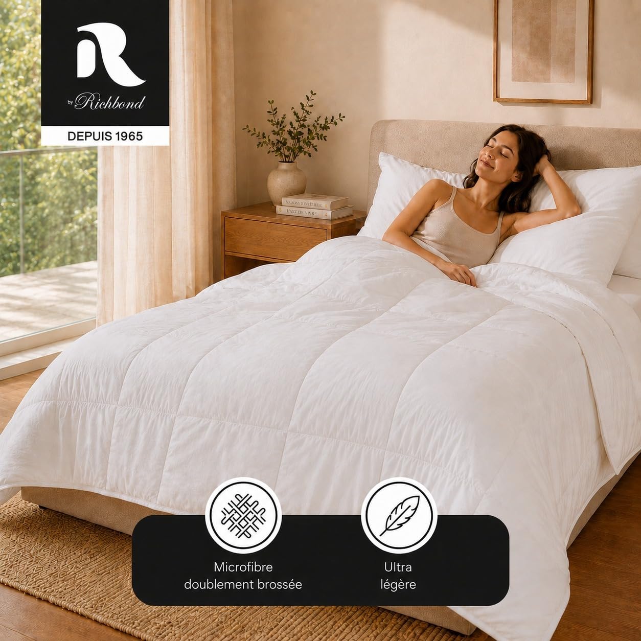 Couette 220x240 Légère (200 g/m²) Lit 2 Personnes