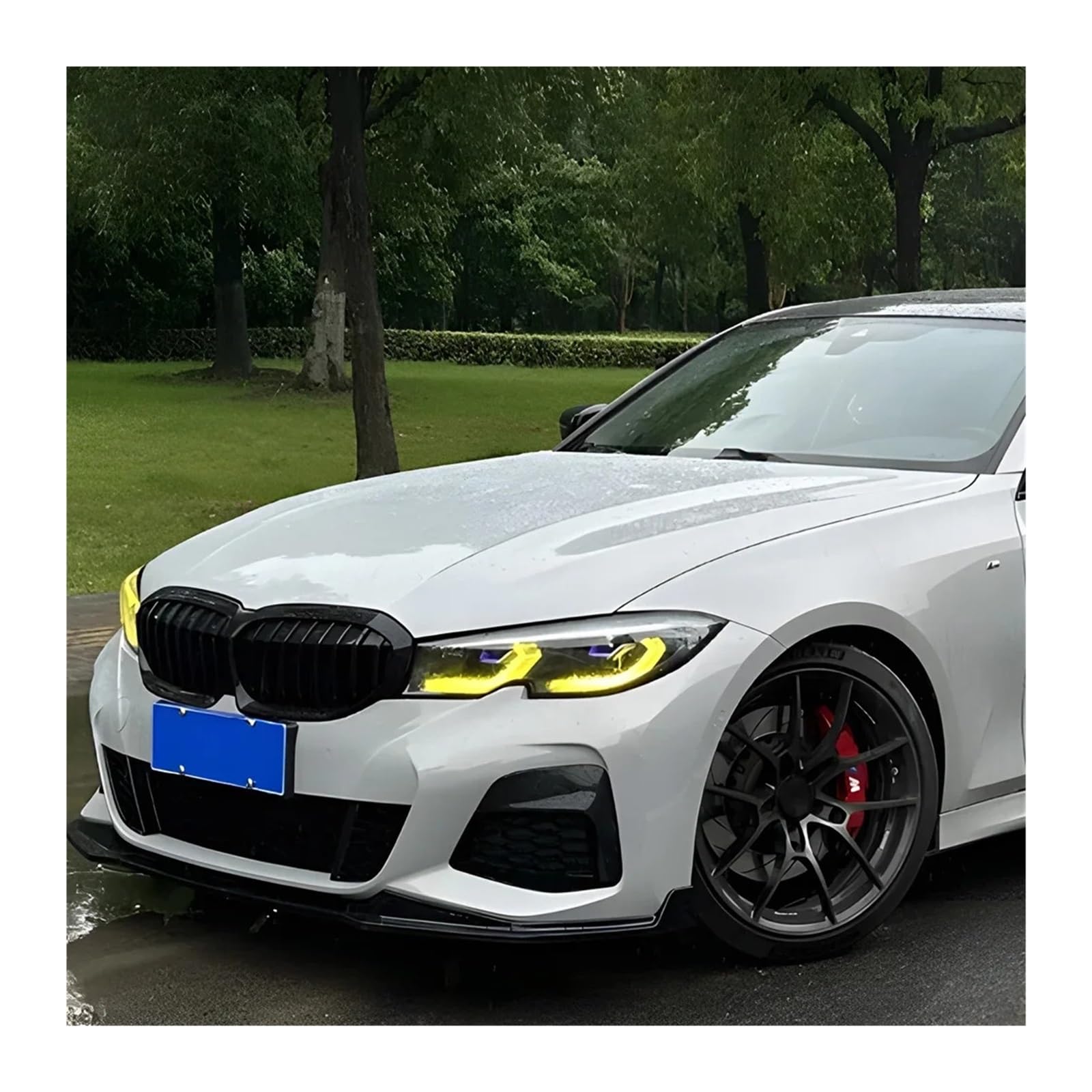 Fari Anteriori per BMW Serie 3 G20 G28 320I 325I 330I 2019-2022, aggiornamento con Lente proiettore DRL Gialla, Accessori per Auto.