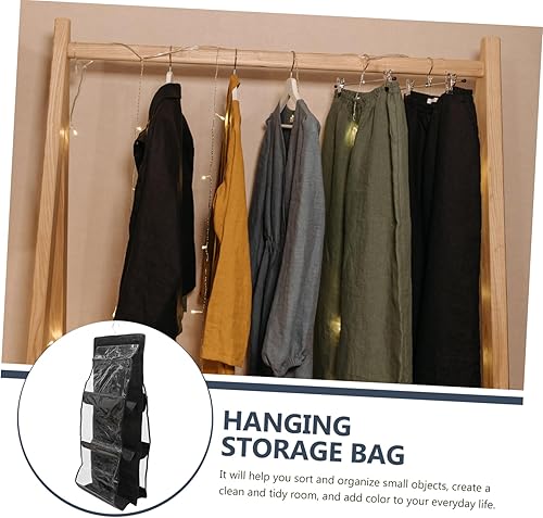 Miniatura 5 de COSMEVIVI 1 bolsa de almacenamiento colgante transparente, estantes para zapatos, zapatero, organizador de almacenamiento de pared, bolsa de