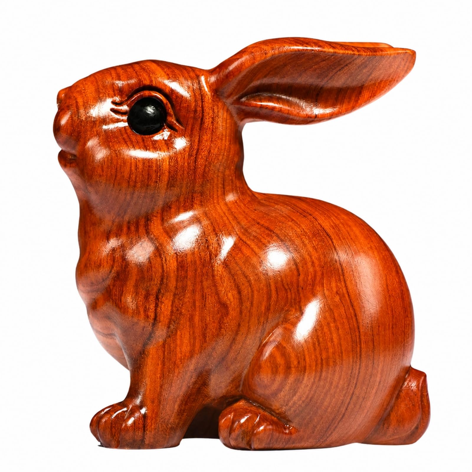 Colcolo Statuetta di Conio da Tavolo Figurina | Finitura e Levigata, Conietti Intaati in Legno, per Soggiorno, Ufficio, Ingresso, 26CM