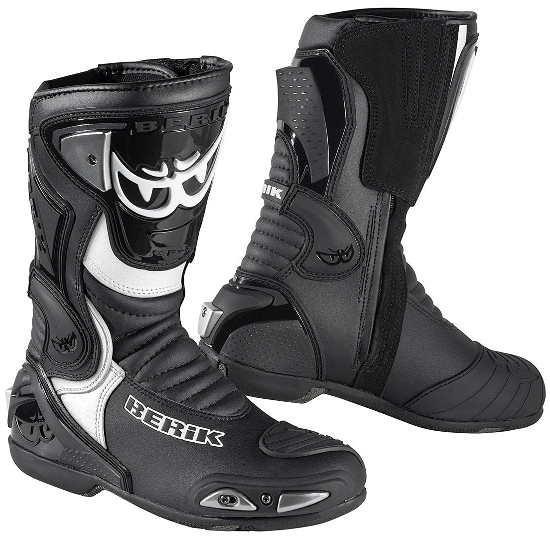 Berik Losail Stivali da moto, nero/bianco, 41