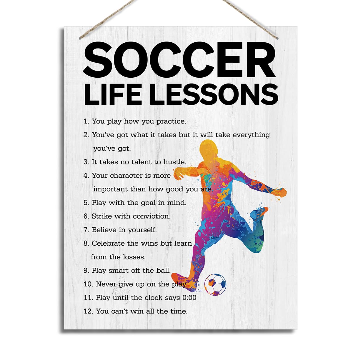 ZPPRJF Soccer Room Decor, Soccer Wall Decor, Soccer Decor for Boys Room, Motivational Soccer Quotes Wall Art Decor, Soccer Wall Art, Soccer Life