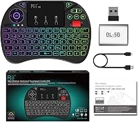 Rii Mini Vezeték Nélküli Billentyűzet Érintőpaddal, 8 RGB Háttérvilágítási Móddal, Tölthető, Smart TV, PC, Xbox Kompatibilis, 10m Hatótáv 6