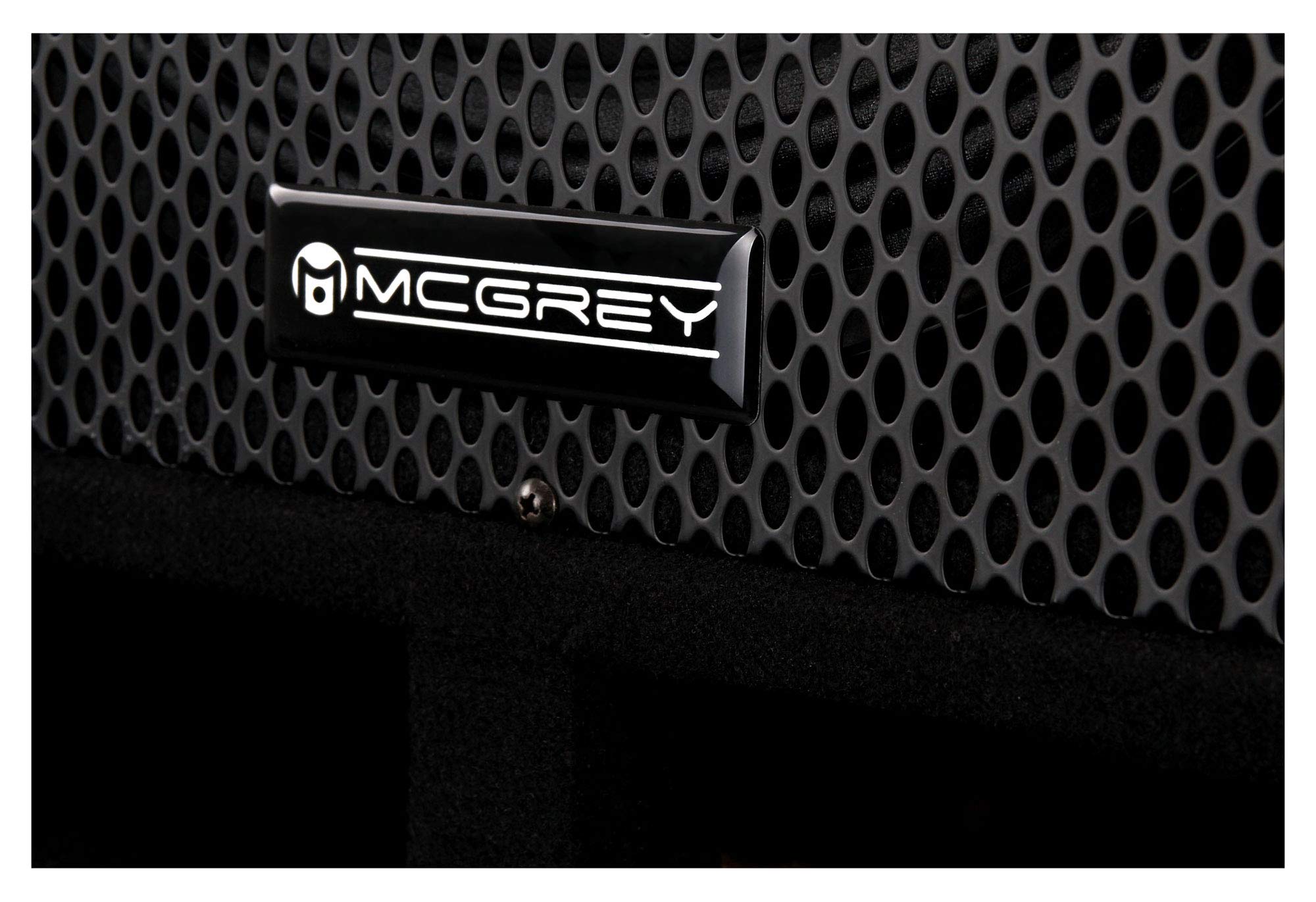 McGrey Powerstage-2800 PA Komplett-Anlage (2X 10/25cm Topteil, 2X 15/38cm Subwoofer, 1x Endstufe, 2X Distanzstange, 2X Boxenkabel, 700/1400/2800 Watt RMS/Musikleistung/Peak)