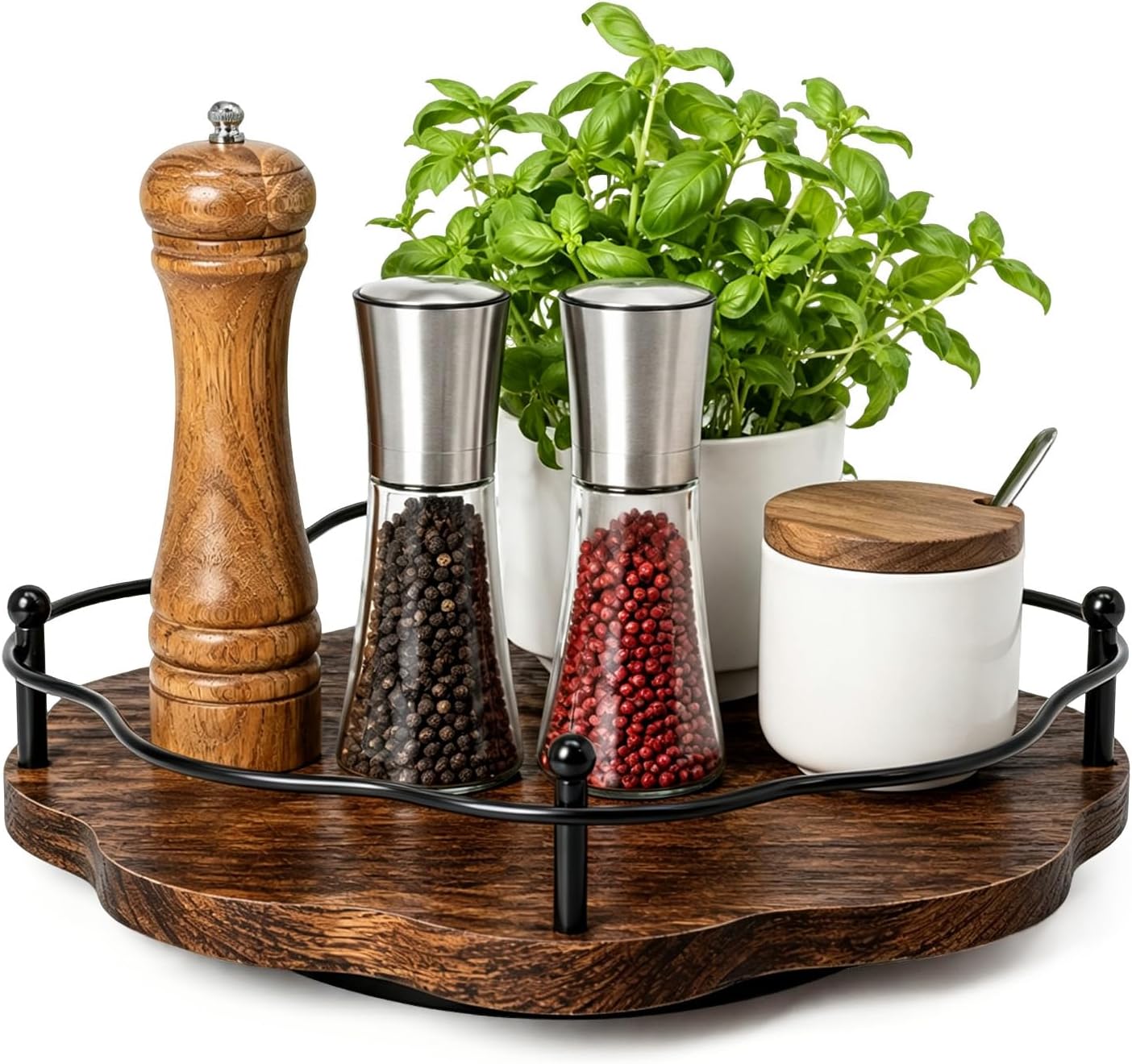 10.6″Lazy Susan Organizer for Cabinet, Spice Rack Turntable