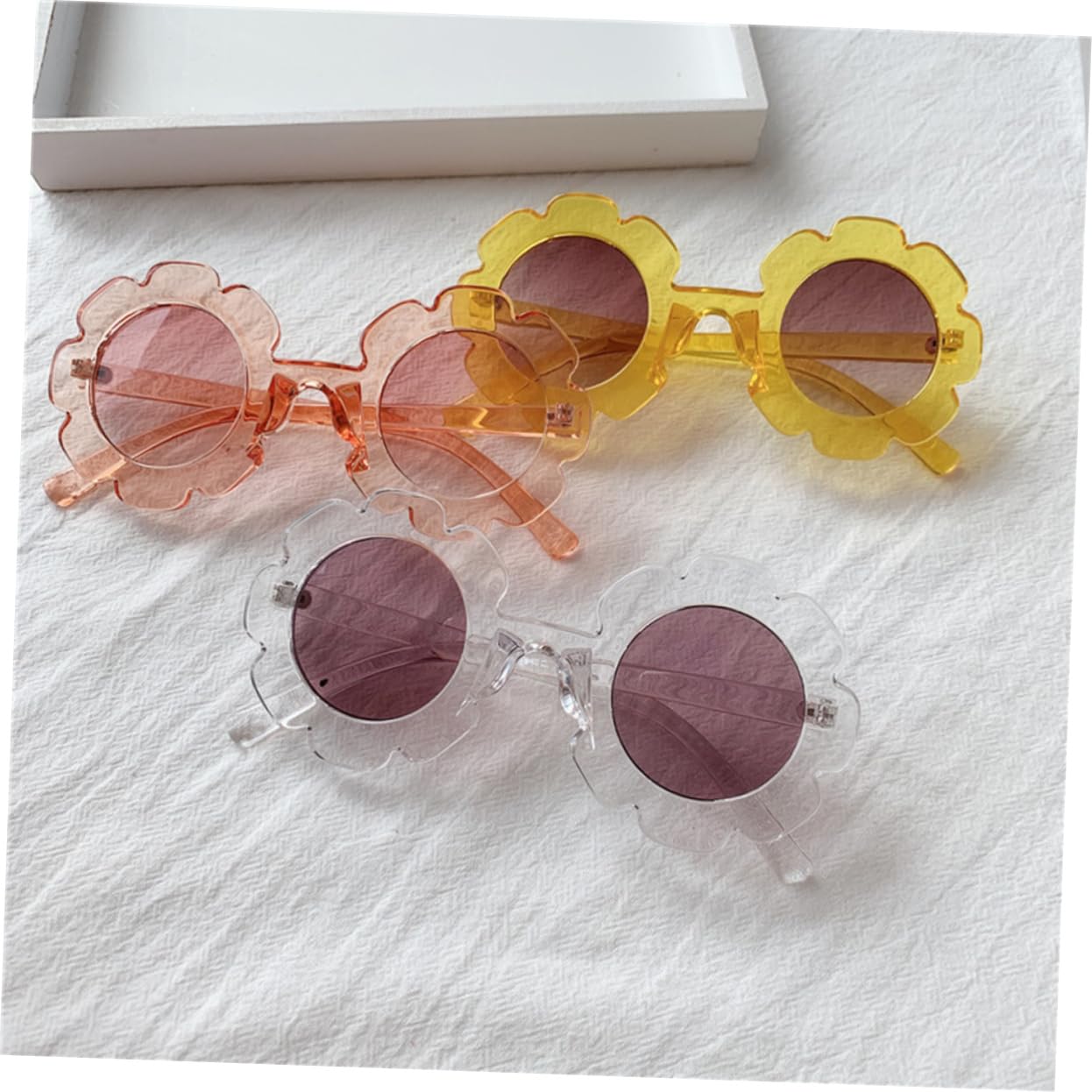 VANZACK Boys and Girls Sunflower Glasses Frame Sunglasses for Children Plastic Adorable