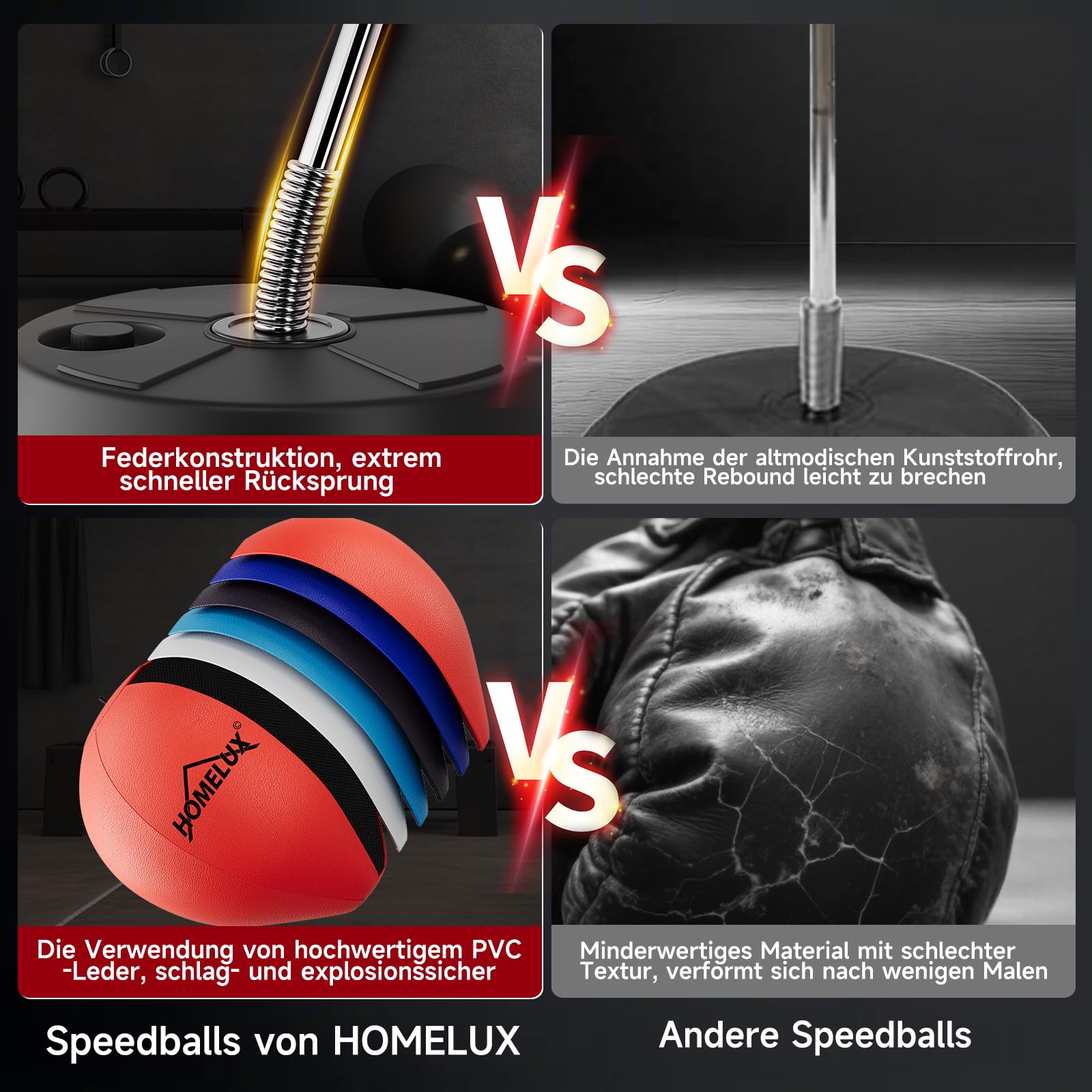 Zestaw bokserek treningowych, 121-145 cm, z regulacją wysokości, piłka odblaskowa, 2 pary rękawiczek, 1 pompka, boks, nadaje się dla profesjonalistów i początkujących