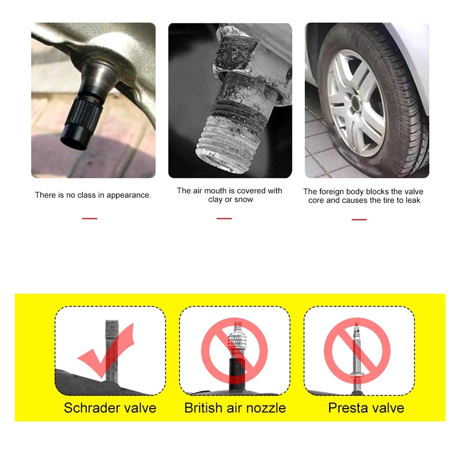 4Pcs/Set Tire Stem Valve Caps Aluminium Car Dustproof Caps Tire Wheel Stem Air Valve Caps(C0650-Gold)