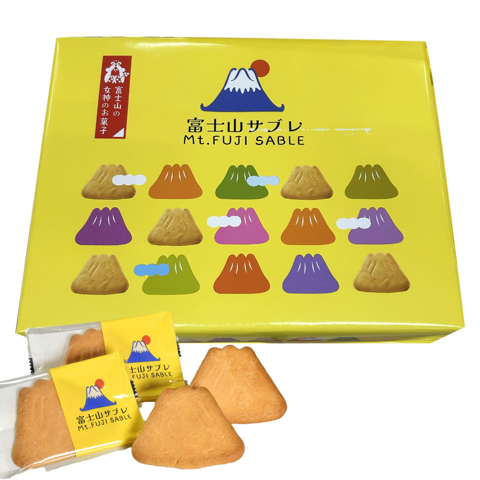 Amazon.co.jp: 富士山サブレ 16枚入りx1 個包装 富士山の形のさぶれ