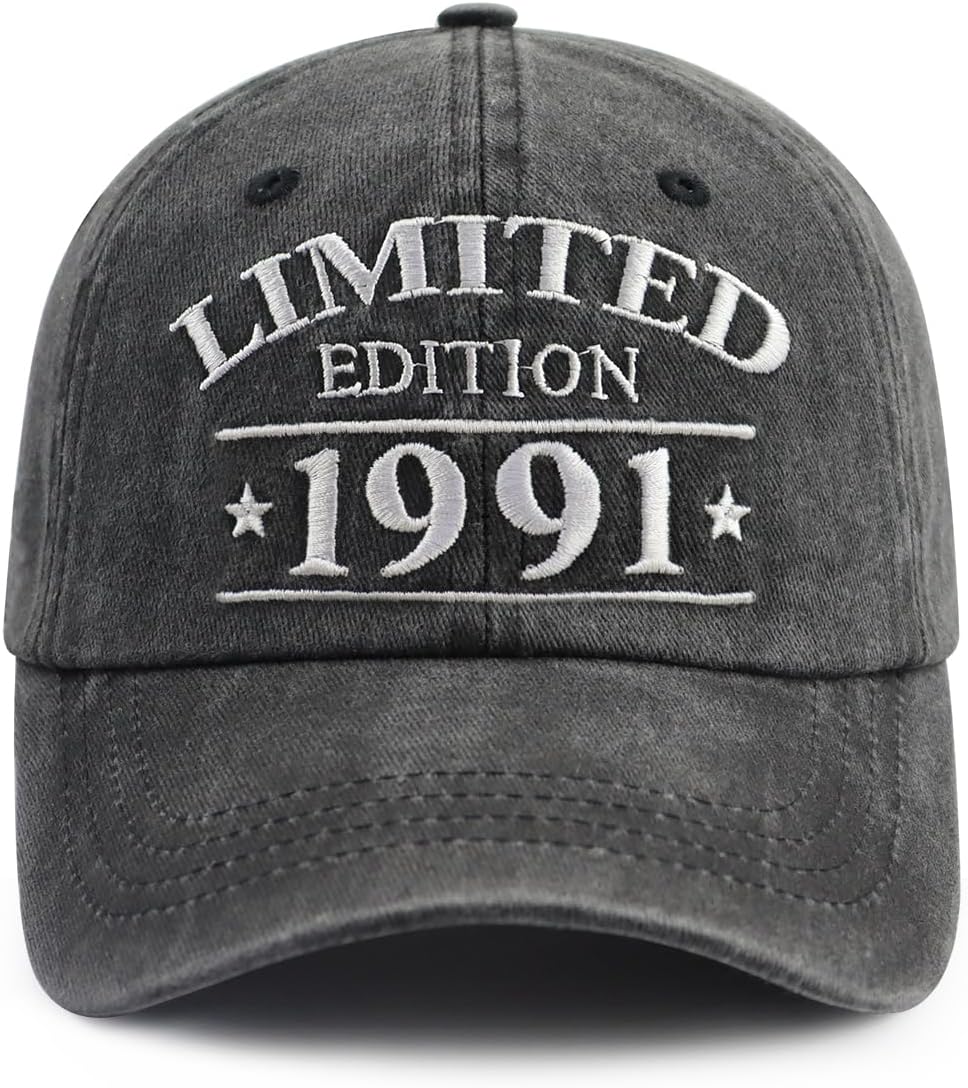 XacaYuerp Limited Edition 1990 1991 1992 1993 1994 1995 1996 1997 1997 1999 Hat, Funny Embroidered Baseball Cap for Women Men