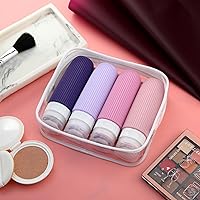 Vista 8 de Botellas de viaje para artículos de tocador, botellas de viaje portátiles de 3 onzas aprobadas por la Tsa, sin BPA, a prueba de fugas, recipientes