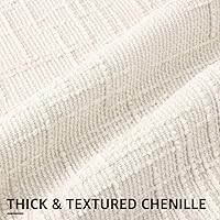 Vista 2 de decorUhome Spring Cream White Chenille Throw Pillow Covers 18x18 Set of 2 Textured Soft Cozy Slubby Couch Pillow Covers Modern Farmhouse Boho