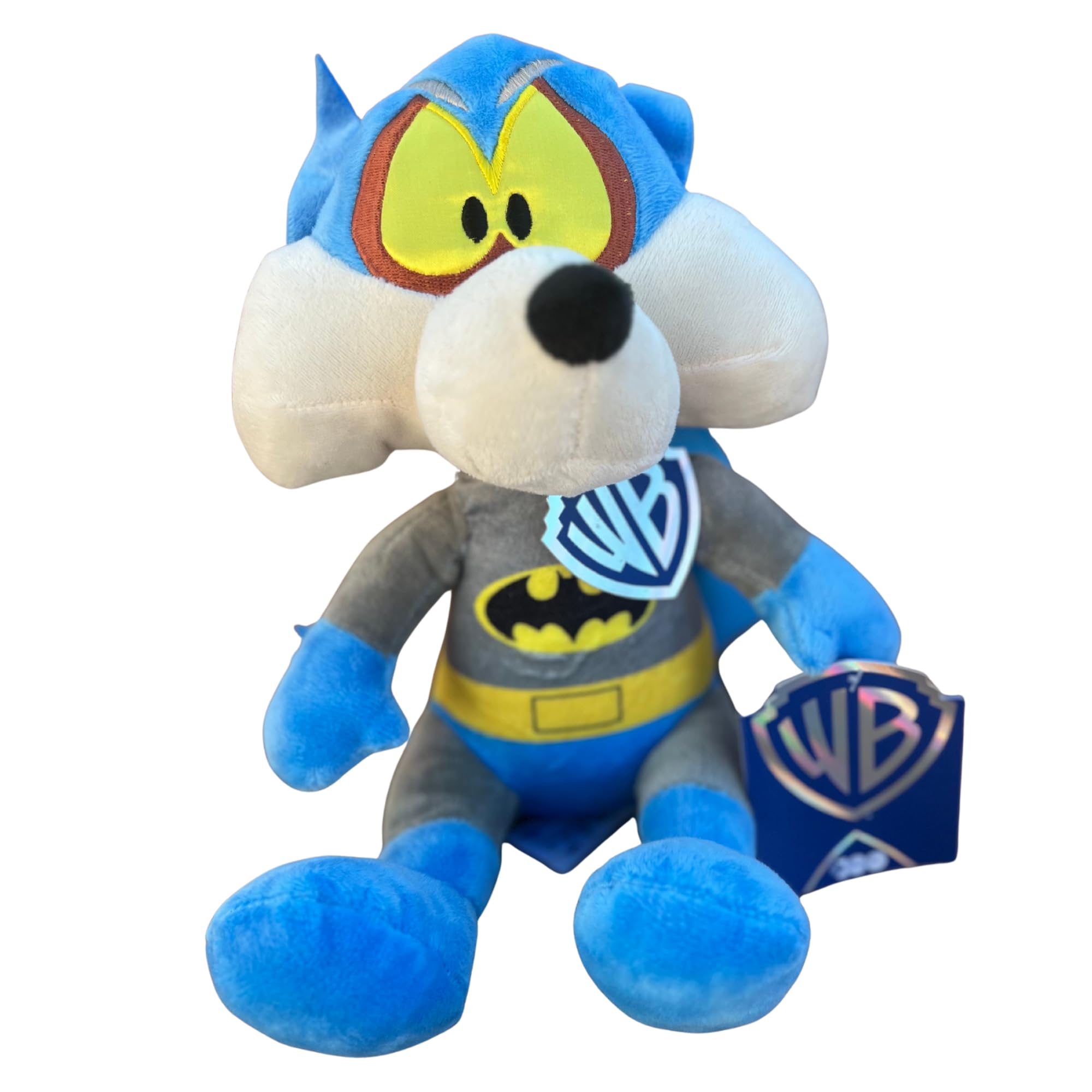Mattel Looney Tunes x DC 100th Anniversary Large Super Soft Embroidered Gift Quality 12" 30cm Plush - (Wile E Coyote - Batman)