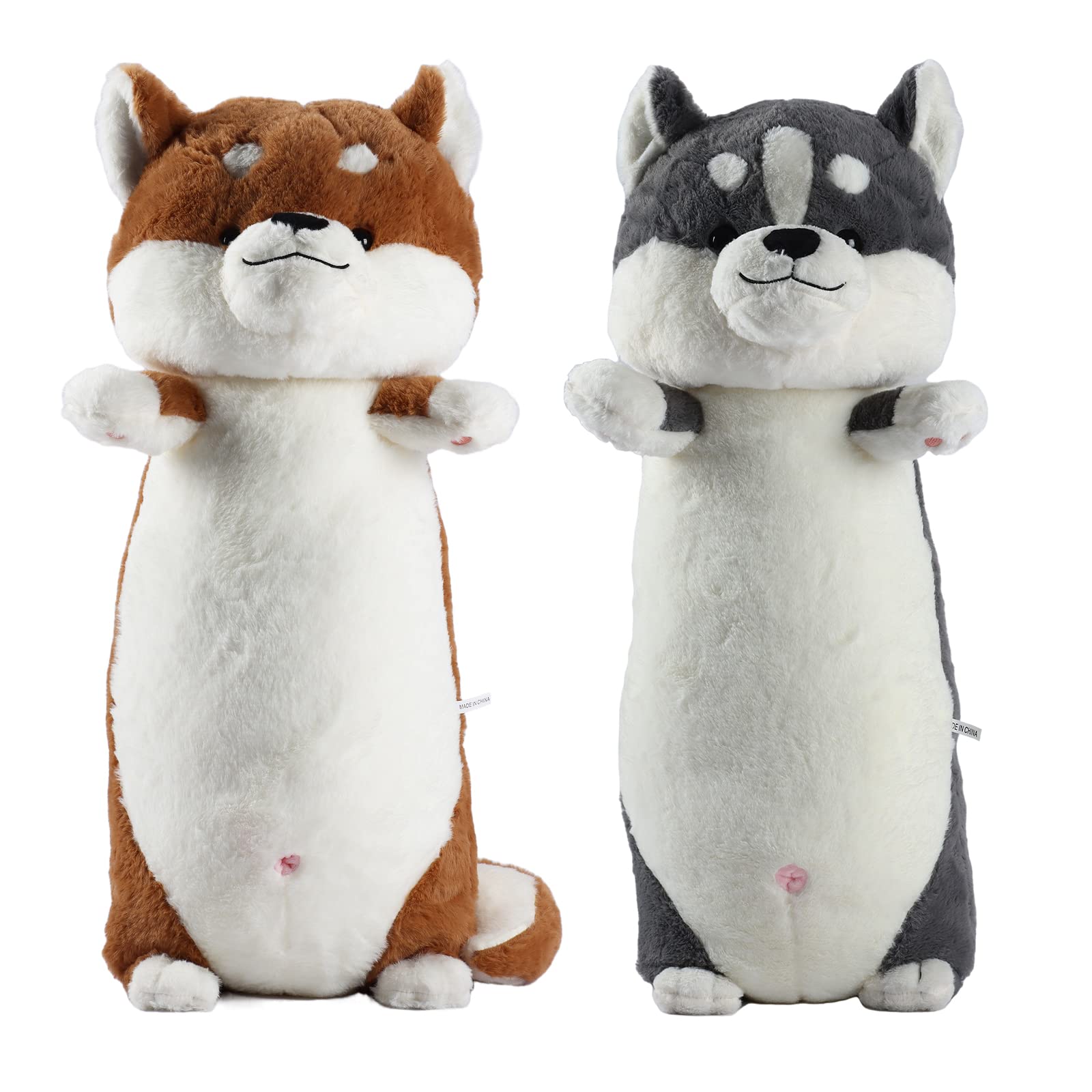 KECIRLE Stuffed Animal Corgi Plush Pillow, 25.6" Inch Cute Corgi Toy, Soft Corgi Anime Pet Plushies Cushion, Gifts for Valentine's, for Kids Boys and Girls