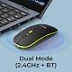 ZEBRONICS Blanc Slim Wireless Mouse with Rechargeable Battery, BT + 2.4GHz, 4 Buttons, 800/1200/1600 DPI, Silent Operation, Multicolor LED Lights Product Image 2