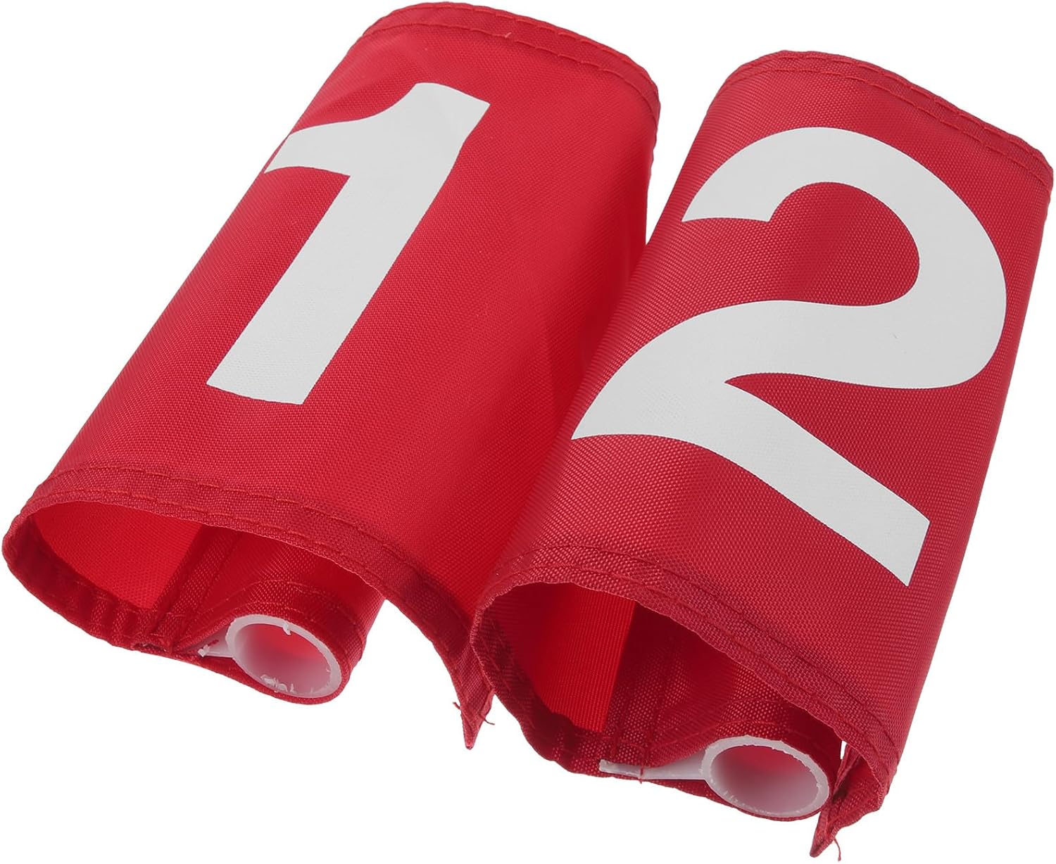 Kisangel Golf Pin Flags 2pcs Portable Numbered Practice Flags Red Polyester for Golf Course and Driving Range Use