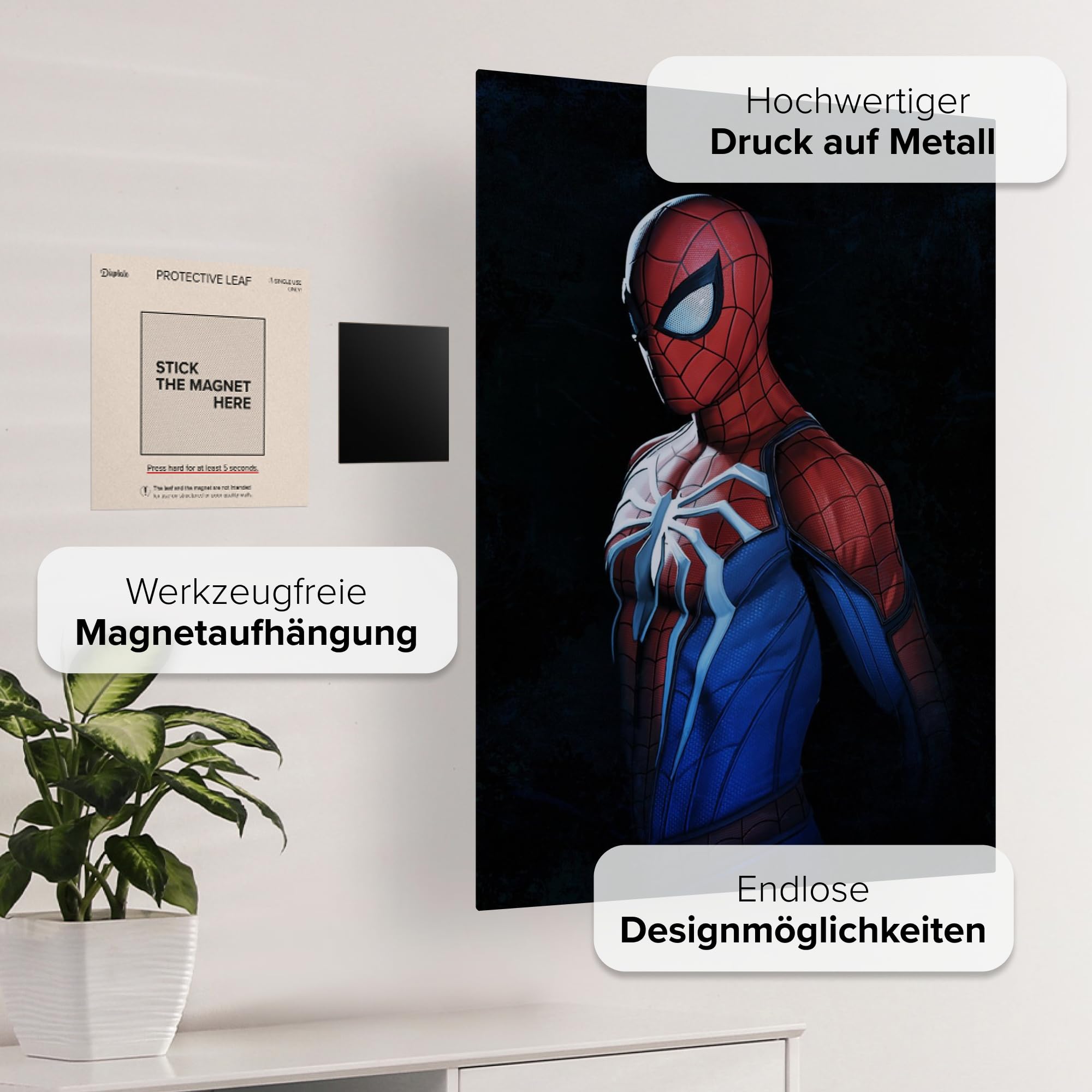 Amazon.com: Displate Metal Poster Marvel Marvel's Spider-Man