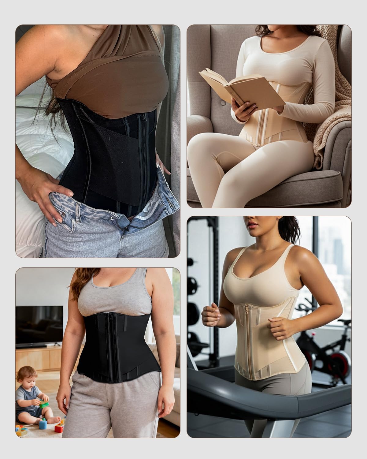 Waist Trainers for Women for Daily Wear, Faja Body Shaper Corset with Tummy Control for Workouts, Postpartum Recovery - Image 6