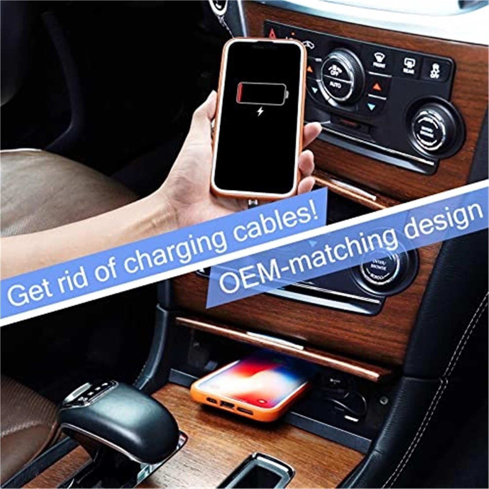 Ładowarka bezprzewodowa Qi Car, do Chryslera, 300 akcesoriów 15 W Szybka płytka ładująca telefon Modyfikacja wnętrza Produkt 2016-2022 Bezprzewodowa ładowarka samochodowa