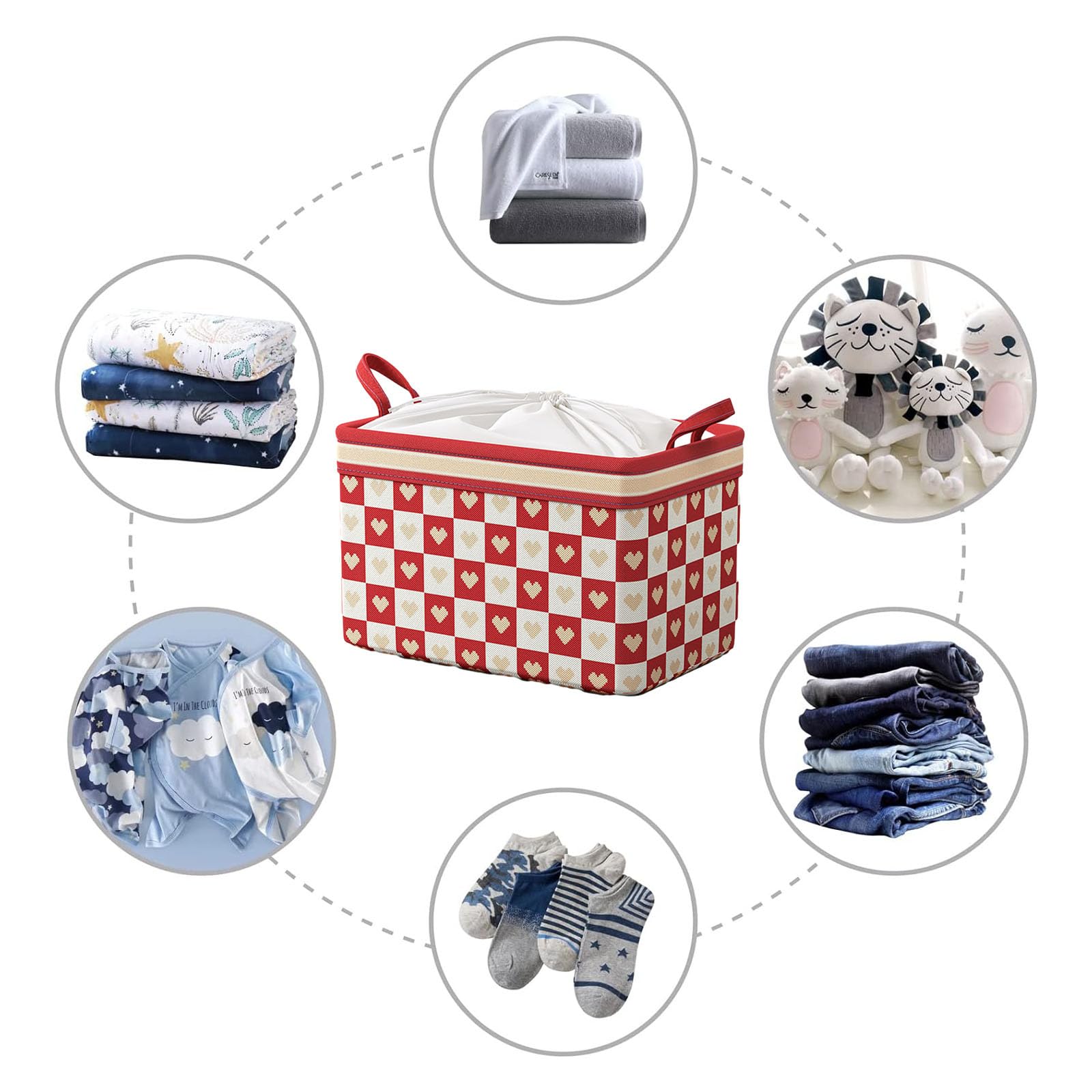 Highdi Cesto Portabiancheria con Maniglia, Pieghevole Cesta Portabiancheria, Punto 3D Portabiancheria 45L, Portabiancheria Salvaspazio, per Bambini, Vestiti, Cesta Giochi Bambini (45x35cm,Blu