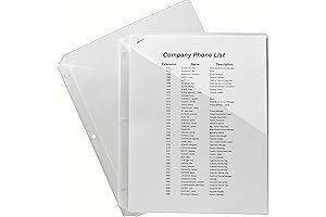 High-Capacity Transparent Avery Binder Pockets