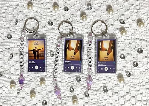 Miniatura 4 de ZB1 Key Chain | Custom Spotify Song | ZeroBaseOne Boys Planet Keychain +/- Charm | Jiwoong Zhanghao Hanbin Matthew TaeRae Ricky Gyuvin GunWook YuJin