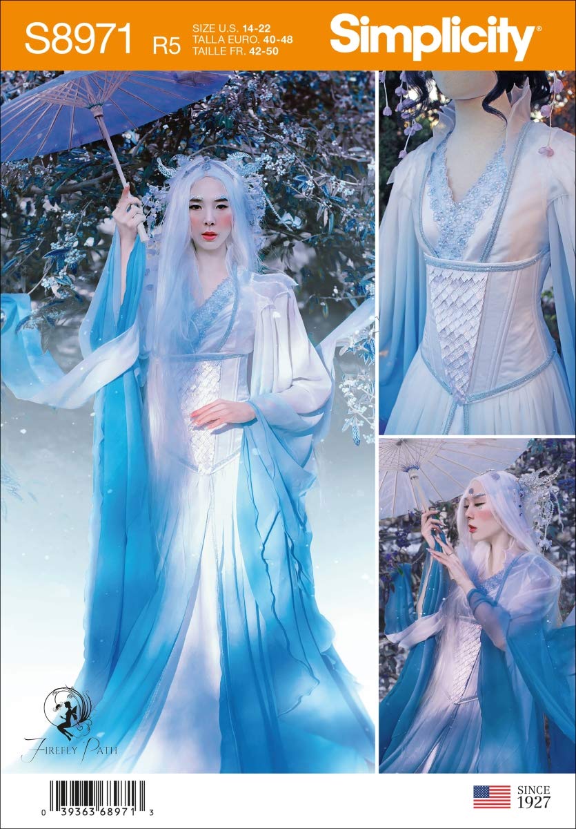 Simplicity Sewing Pattern Misses' Fantasy Costume, Paper, White, Various US8971R5