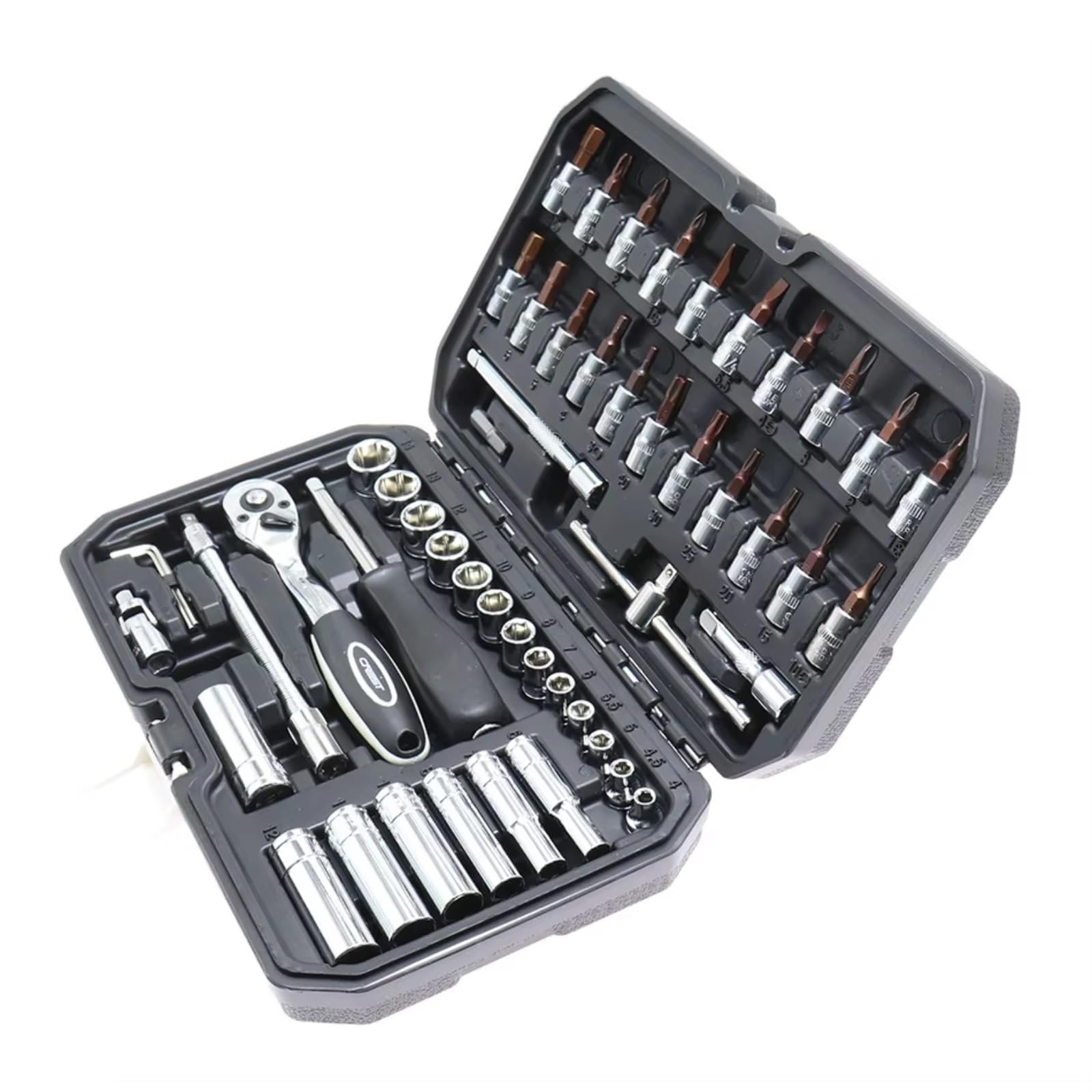 Set attrezzi da meccanico 53 Pz/scatola 1/4 Di Pollice Chiave A Cricchetto Cacciavite Drive Socket Set Chiave Di Riparazione Auto Set Di Strumenti Di Utensili A Mano