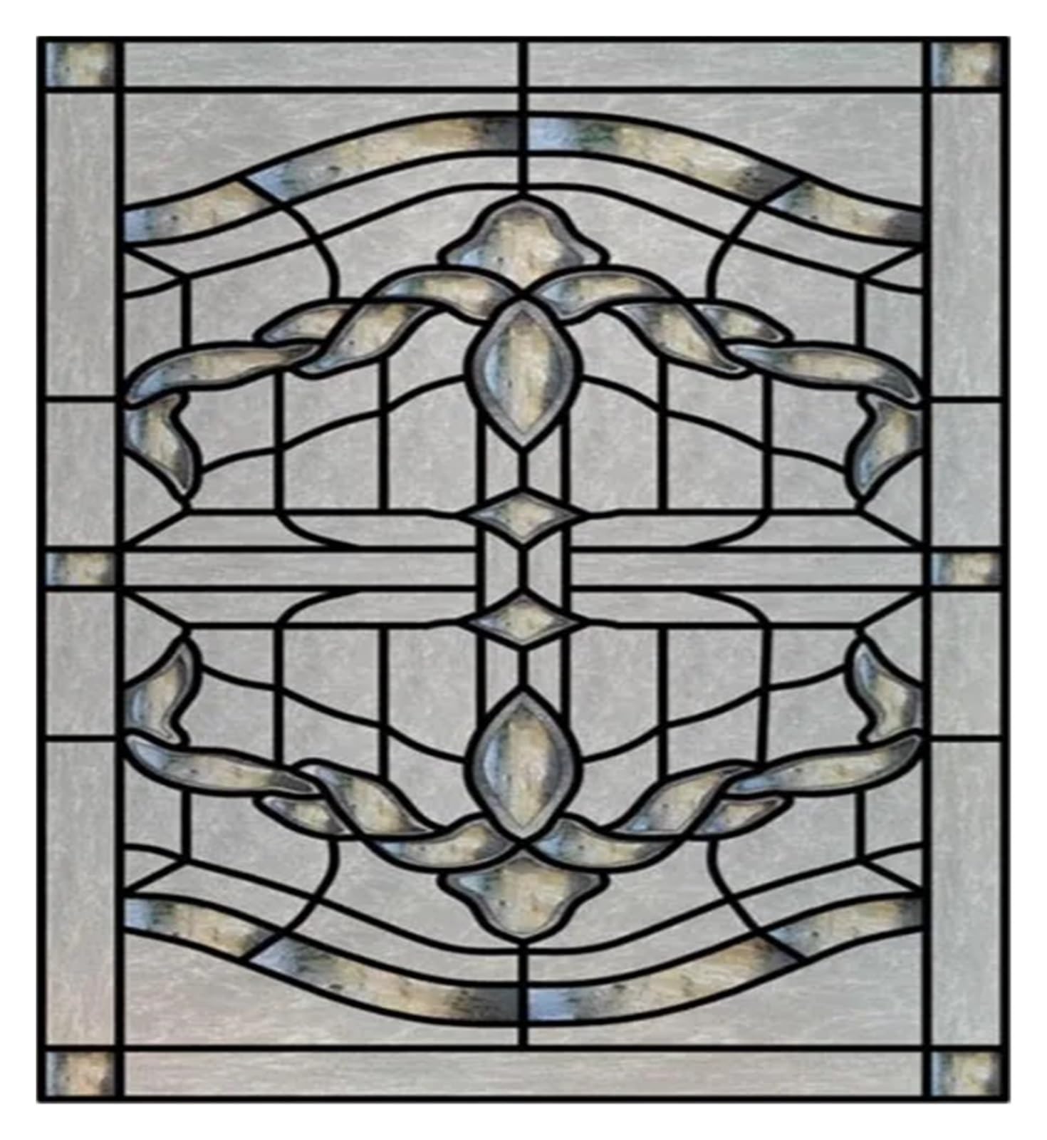 Window Film Stained Glass Window Film Retro Vintage Frosted Static Cling Art Colored Films Door Sticker