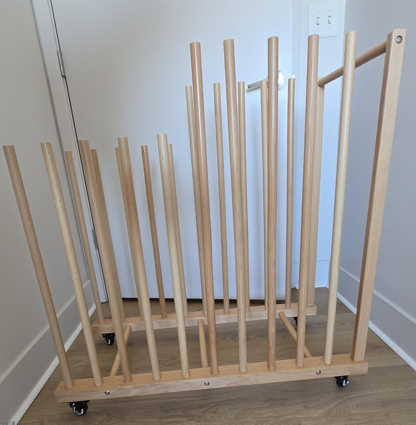 LEJITEKK Art Storage Rack,Wood Art Drying Storage Stand with Hand ...