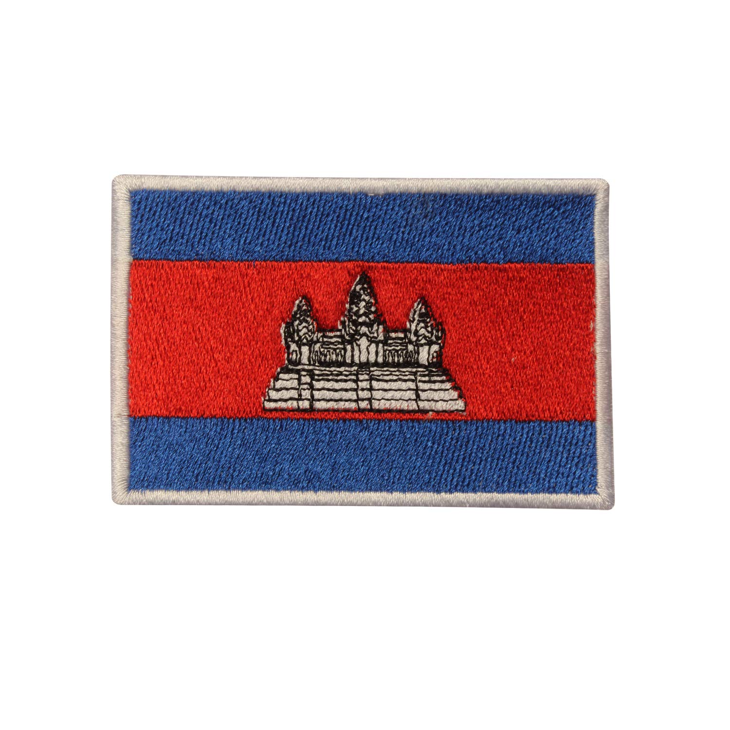 Toppa con bandiera nazionale (4,5 × 3 cm) - Toppa ricamata termoadesiva o da cucire per giacche, zaini, borse, cappelli e progetti artigianali fai da