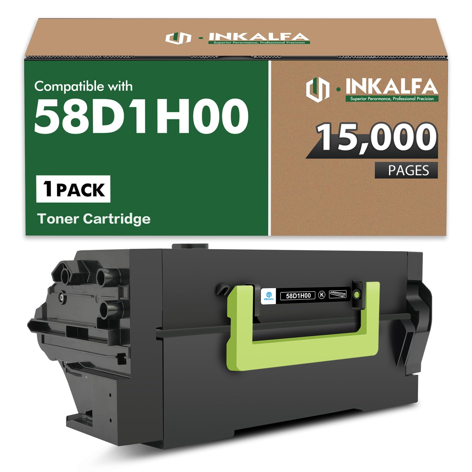 58D1H00 Black Toner Cartridge 58D1000 MS821n MS823dn Remanufactured Compatible for Lexmark MS823n MS821dn MS825dn MS826de MS822de MX822ade MX826ade