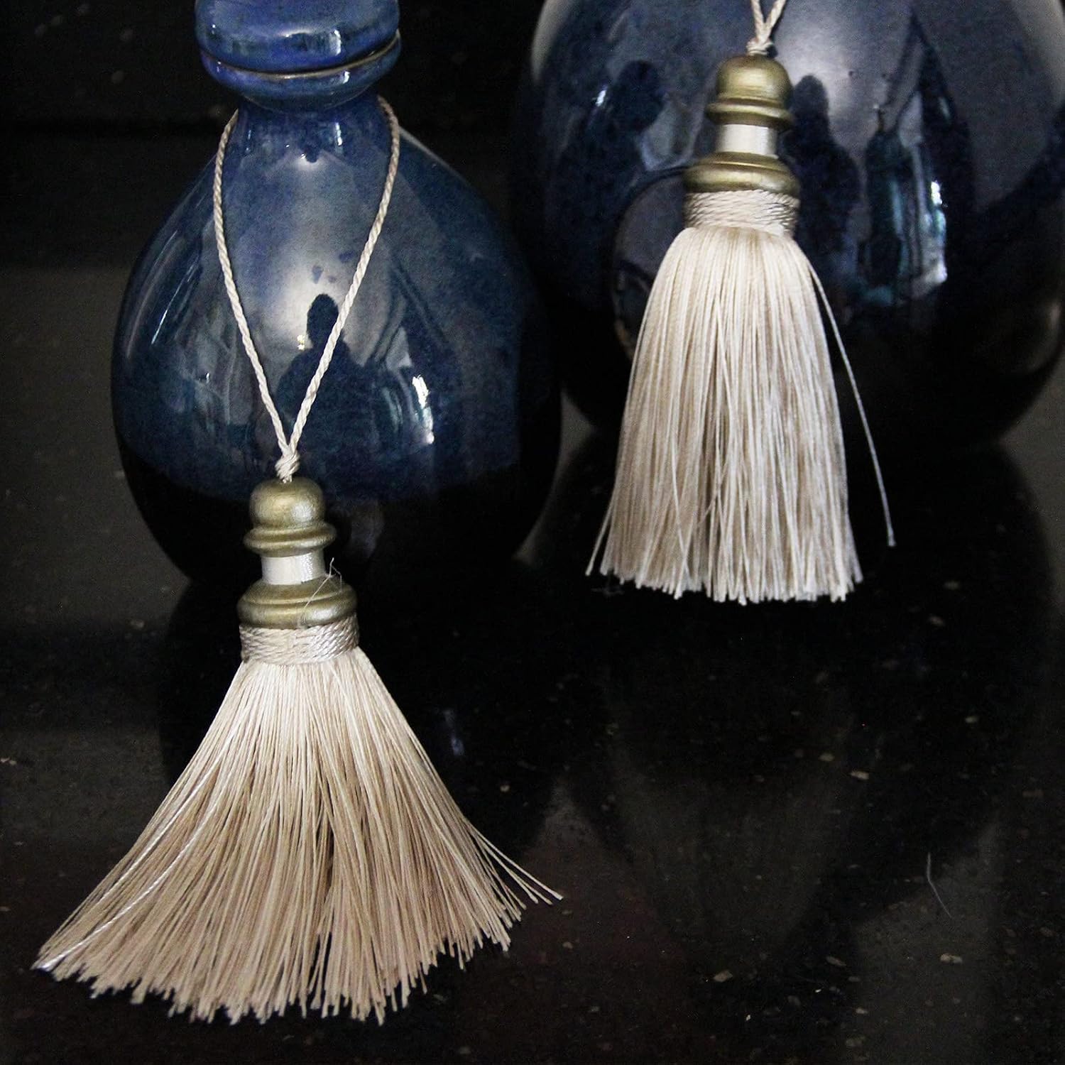 4 Pack Tassel Key Tassel with Loops, Handmade Tassel Craft, DIY Accessories for Home Decoration