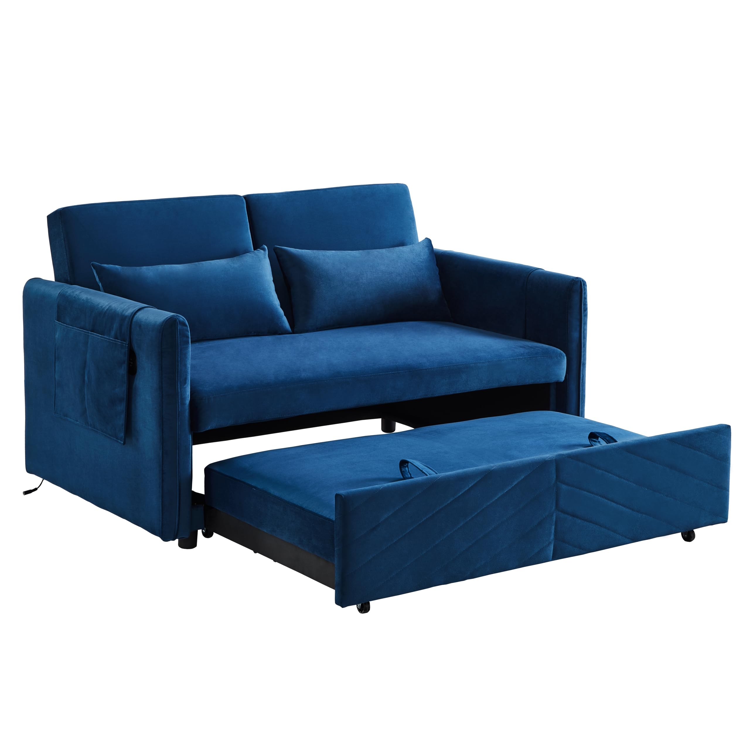 DAKVO 3 in 1 Futon Sofa Bed, Pull Out Sleeper Couch Bed Convertible