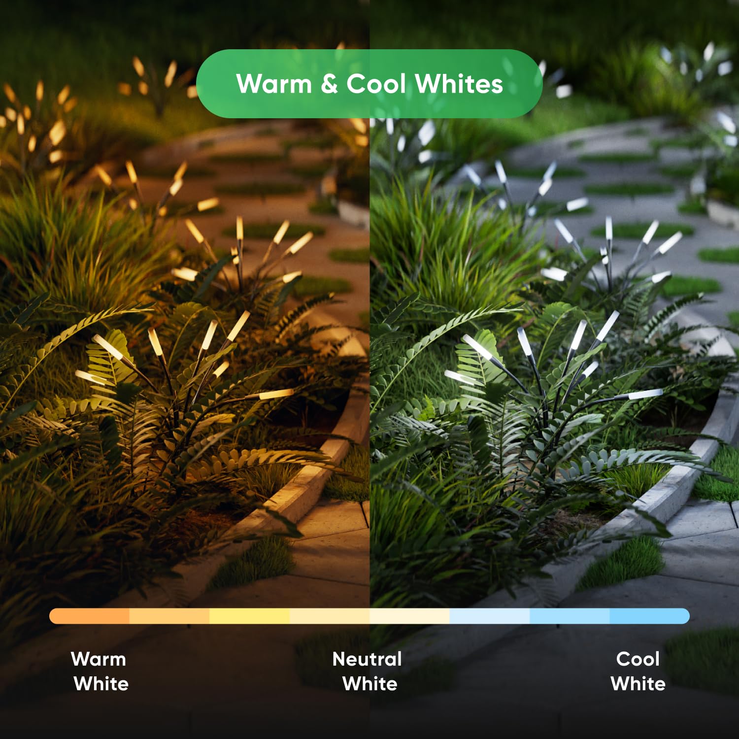 Nanoleaf Luci solari per giardino (set da 2) con telecomando, 8 LED indirizzabili bianco caldo/multicolore, effetto lucciola, timer e scenari, impermeabili IP65