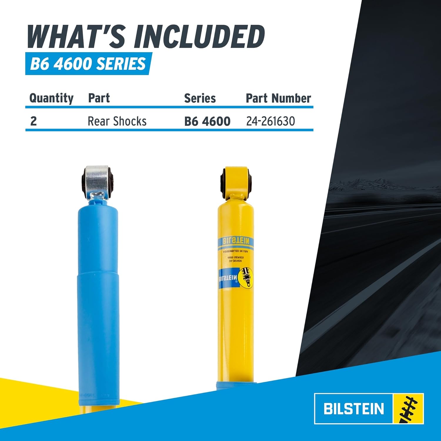 Bilstein Pair of Rear B6 4600 Series Shocks Compatible with 2015-2022 Colorado/Canyon with 0" Rear Lift | Easy Installation | Smooth Performance | Built to Last