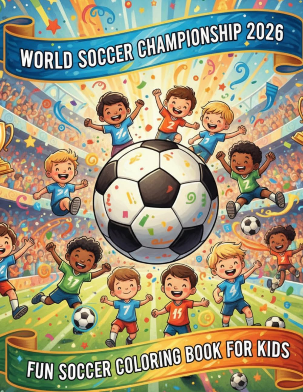 World Soccer Championship 2026 Coloring Book for Kids: Fun Soccer Coloring Pages with Players, Goals, Stadiums, and Match Action for Boys and Girls Ages 4–8