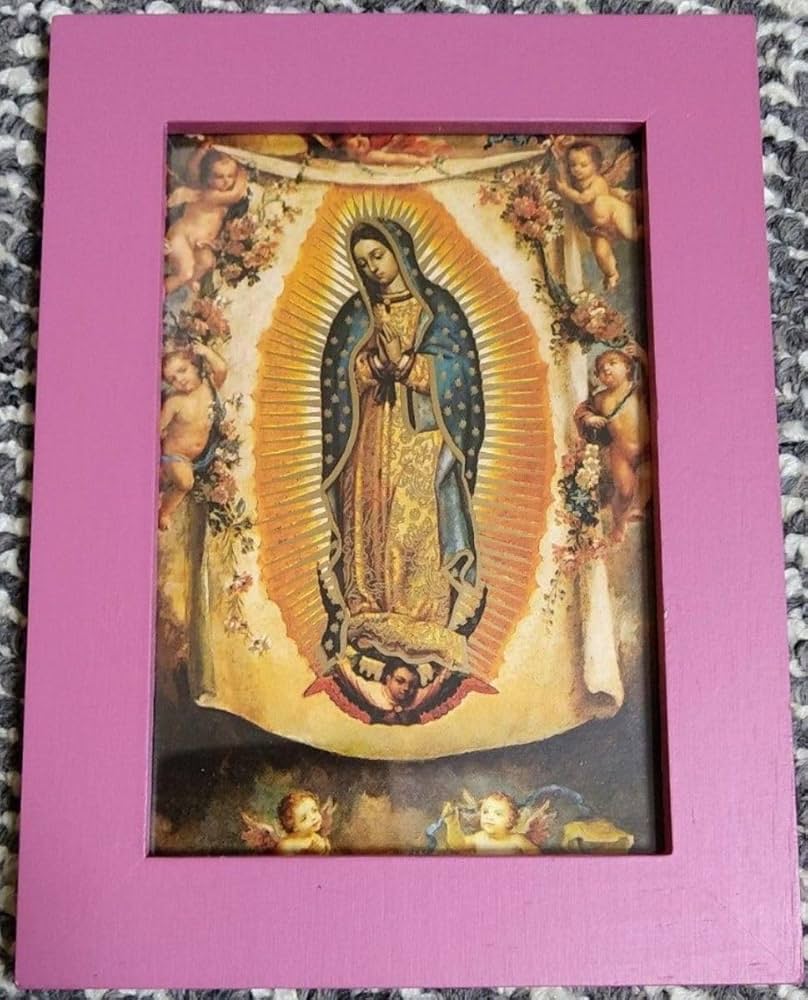 マリア様 ポスター 額 Amazon.co.jp: グアダルーペ マリア様 絵 ポスター 木製フレーム 額縁