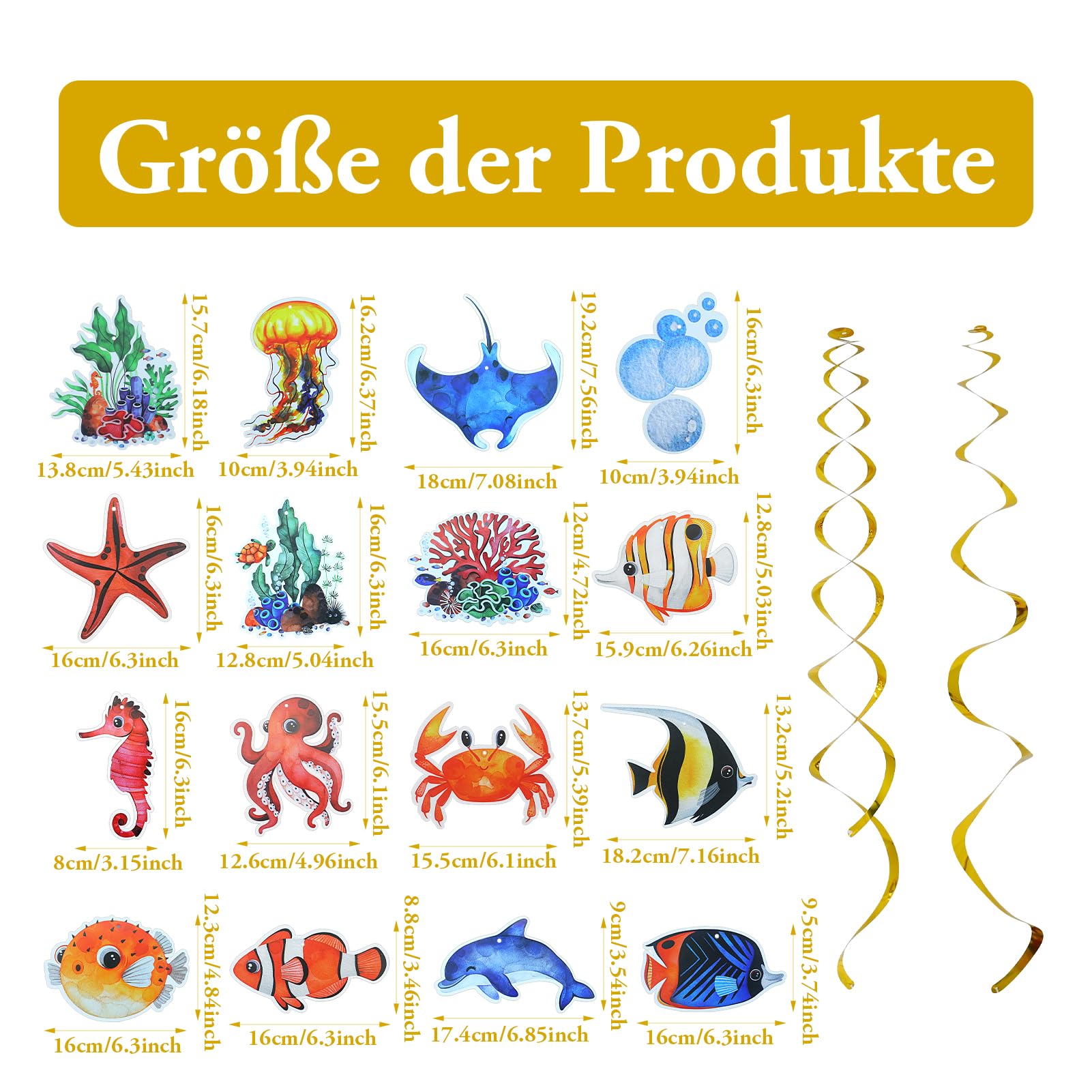 Lot de 36 tourbillons suspendus animaux marins - Décoration Euro - Décoration de fête de mer - Décoration d'anniversaire pour garçons, filles, enfants, monde sous-marin, anniversaire, fête prénatale Lot de 36 tourbillons suspendus animaux marins - Décoration Euro - Décoration de fête de mer - Décoration d'anniversaire pour garçons, filles, enfants, monde sous-marin, anniversaire, fête prénatale