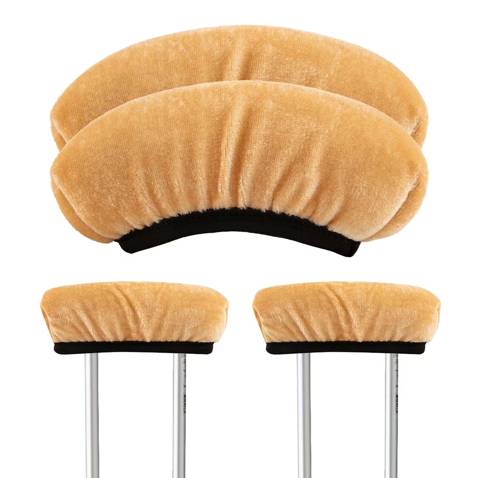 2PCS Crutch Pads for Armpits, Universal Medical Padding for Crutches, Washable Padded Covers Under Arm Crutches, Thick Soft Memory Foam Crutch Pad, Crutches Accessories for Adults Senior Youth