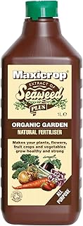 Maxicrop XNATF61L All Purpose Organic Garden Natural Fertiliser, 1L - All Purpose Organic Fertiliser - with Seaweed Extract - for Strong Growth and Healthy Root Development - Indoor and Garden Use